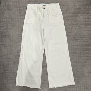 Paige Anessa Off White Wide Leg Jean 28